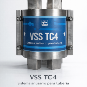 Dispositivo ViveSinSarro TC4 de acero fijo para uso industrial, hoteles y sistemas municipales, reduce la acumulación de sarro en tuberías y equipos