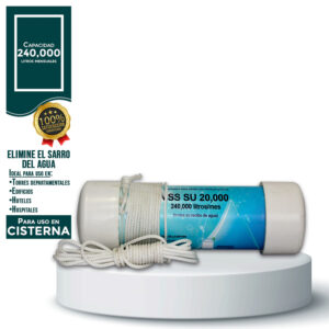 Dispositivo ViveSinSarro SU para uso de grandes cisternas de conominios, centros comerciales, industria, reduce la acumulación de sarro en sistemas de agua