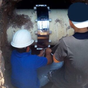 Dispositivo ViveSinSarro manufacturado especialmente para SAPAL en León, Guanajuato 2018 en varias tuberías