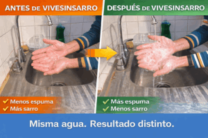 Más espuma = menos consumo de detergentes y agua, la mejor prueba que funciona. Hecha en Veracruz.