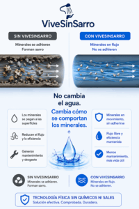 Gráfica que explica el desprendimiento de sarro al usar ViveSinSarro