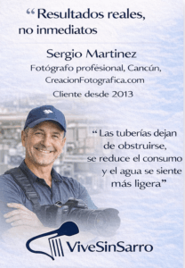 Testimonio de Sergio Martínez fotógrafo en Cancún sobre ViveSinSarro, resultados a largo plazo en eliminación de sarro